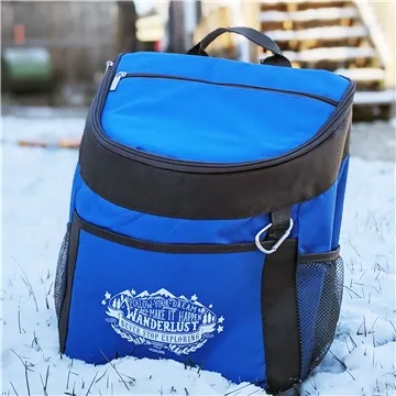 Image of 15 Promotional 28-Can Backpack Cooler - Insulated & Multi-Pocket