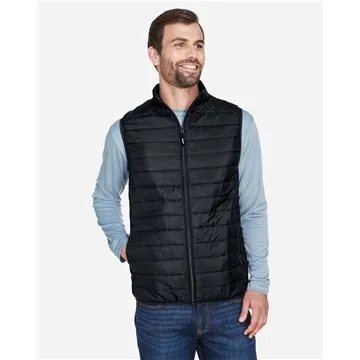 Image of 12 Custom CORE365 Men's Prevail Packable Puffer Vest - Water ...