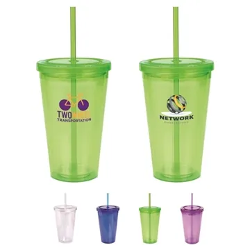 Image of 50 Customized 16oz Double Wall Cool Acrylic Tumbler - BPA Free & ...