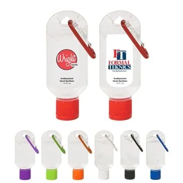 1.8 oz Hand Sanitizer With Carabiner - 62% Alcohol & FDA Approved