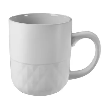 Image of 72 Customized 16 oz Ceramic Coffee Mug with Facet Texture - Matte ...