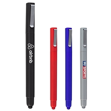 Image of 300 Promotional Cubic Soft Rubberized Touch Square Stylus Pen - ...