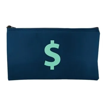 Image of 150 Promotional Horizontal Bank Bag Ln 11X6 - Laminated Nylon