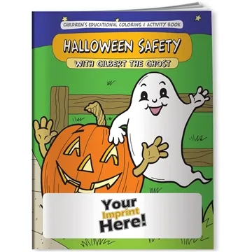 Image of 300 Custom Coloring Book - Halloween Safety with Gilbert the Ghost