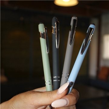Image of 100 Promotional Lexington Incline Stylus Pen - Rubberized Aluminum