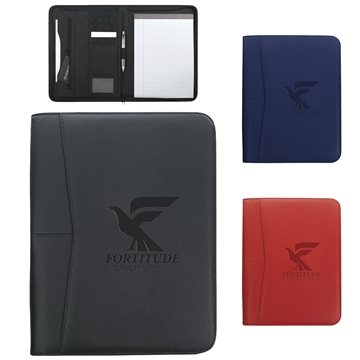 Image of 13 Custom Arrow Zippered Padfolio - Vinyl & Organizer
