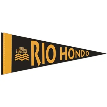 Image of 100 Custom 4" x 10" Colored Felt Pennant - With 1" sewn Strip