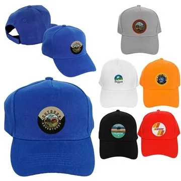 Image of 50 Custom Classic Round Emblem Baseball Hat - Adjustable