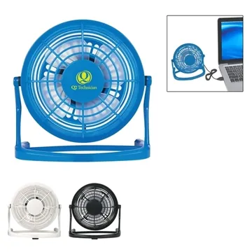 Image of 25 Promotional USB Plug-In Fan - 180° Adjustable