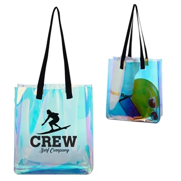 Image of 25 Customized Hologram Tote Bag - PVC & 26-inch Handles