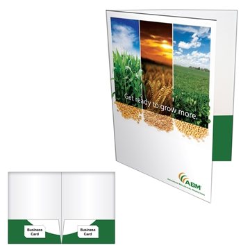 2 Glued Pocket Folder with Slits on Both Sides - Paper Products - 14pt Paper & High Gloss