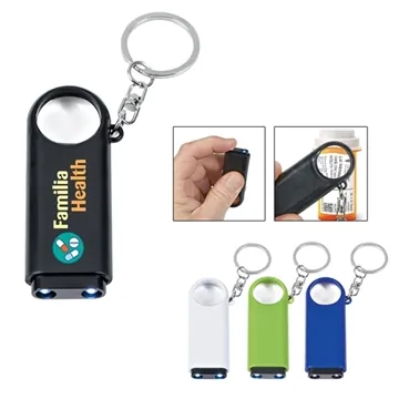 Image of 250 Promotional Magnifier And LED Light Key Chain - 2x ...