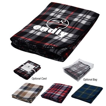 Image of 25 Promotional Fraser Fleece Blanket - 50x60 & 160GSM