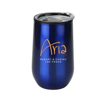 Image of 25 Promotional 14 oz Economy Stainless Steel Stemless Wine Glass ...