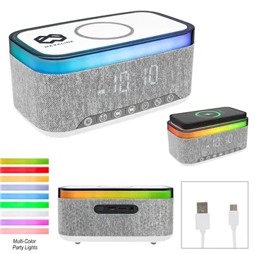 15 Promotional Rise & Shine Clock With Light-Up Speaker & Charger
