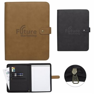 Image of 13 Custom KAPSTON Natisino Zippered Padfolio - Leatherette & ...