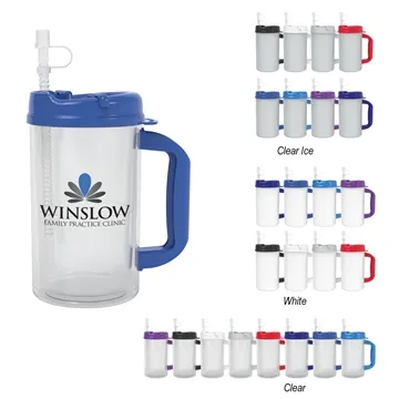 500 Customized 32 Oz. Thermo Mug - Double-Wall Insulation & BPA ...