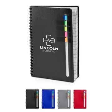 Image of 100 Promotional Semester Spiral Notebook With Sticky Flags - ...