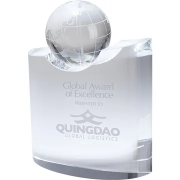 Image of 1 Customized Trento Crystal Globe - Wave Base