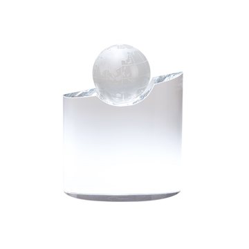 Trento Crystal Globe - Wave Base