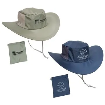 Image of 50 Custom Fold 'N Go Outdoor Hat - Compact & Water Resistant