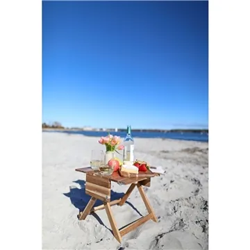 Image of 6 Customized La Cuisine Picnic Table & Carrier - Acacia Wood