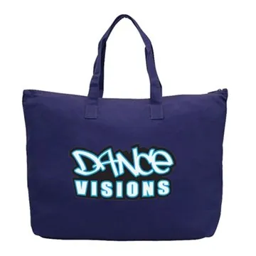 Image of 50 Custom Cotton Canvas Tote Bag - Zippered