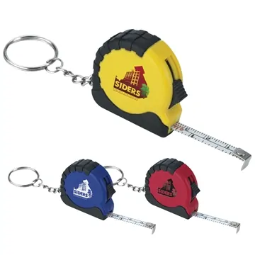 Image of 250 Promotional Mini Tape Measure Keychain - 39inch & Lockable
