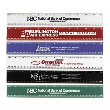 Image of 300 Customized Pro-Scale 12" Plastic Ruler - Heavy Duty & Dual ...