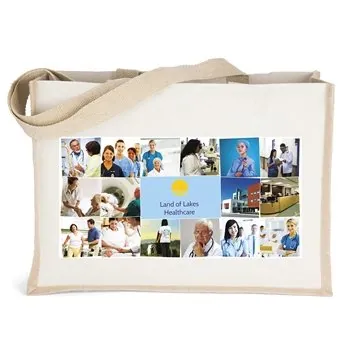 Image of 150 Customized Josephine ColorVista Tote Bag - Cotton & Jute
