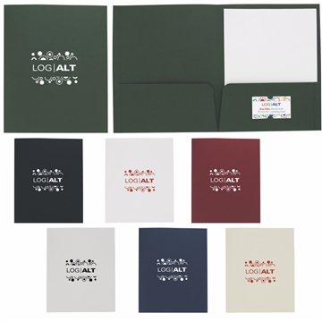Linen Paper Folder - Business Card Slot