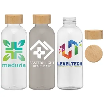 100 Customized Strom - 22 oz RPET Water Bottle with Bamboo Lid - ...