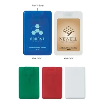 Image of 250 Custom 0.66 oz Card Shape Hand Sanitizer - 62% Alcohol