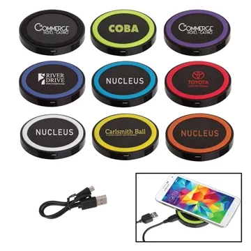 Image of 50 Customized 10w Black Qi Wireless Puck Smartphone Charging Pad - ...