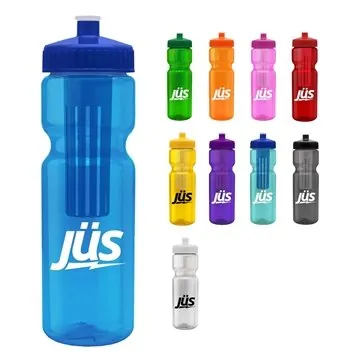 Image of 200 Custom Champion - 28 oz Transparent Bottle with Push pull lid ...