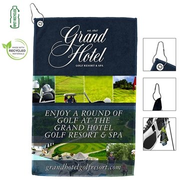 Image of 100 Customized "THE FULL COLOR IRON" Golf Towel 12" x 18" 300GSM ...