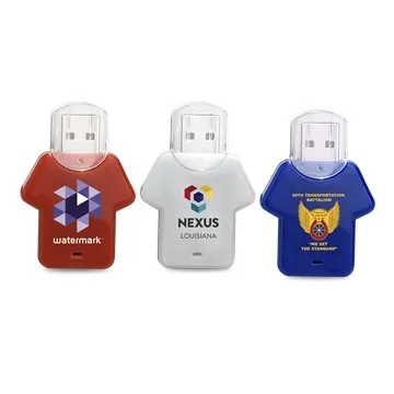 Image of 25 Promotional T-Shirt USB Flash Drive - ABS Material