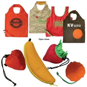 Image of 100 Customized Fruit Shape Foldable Tote - Nylon & Collapsible