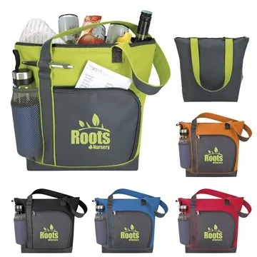 Image of 50 Promotional Market Cooler Tote - Heat-Sealed & Multi-Pocket