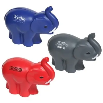 Image of 100 Customized Elephant With Tusks - Stress Reliever - ...