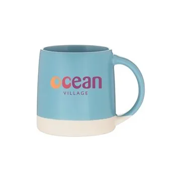 Image of 48 Customized 12 oz magnolia - Pacific Blue - Ceramic & Microwave ...