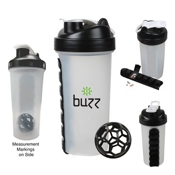 28oz Shaker Bottle - BPA Free & Pill Storage