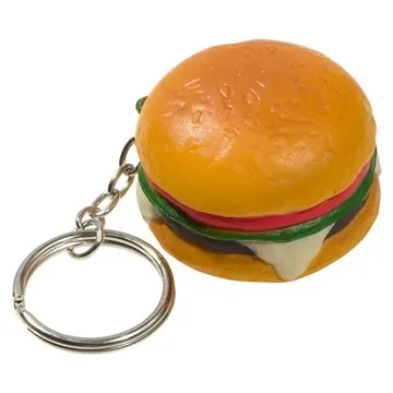 Image of 150 Custom Hamburger Key Chain - Stress Reliever - Polyurethane
