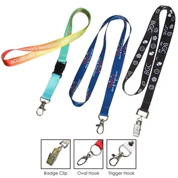 Image of 1000 Custom Full Color Lanyard - Multiple Clip Options