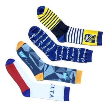100 Promotional Custom Knit Jacquard Socks - Poly Spandex