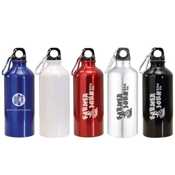 Image of 50 Custom 20 oz Aluminum Water Bottle w/Carabiner - Leak Resistant ...