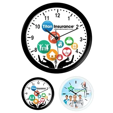 Image of 30 Promotional "WEDGE" 10" Economy Wall Clock