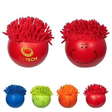 Image of 100 Customized MopToppers Smiling Solid Color Stress Ball - Screen ...