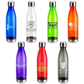 50 Custom Bayside 25 oz Tritan Bottle with Stainless Base and Cap ...
