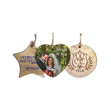 Image of 100 Custom Wood Ornaments